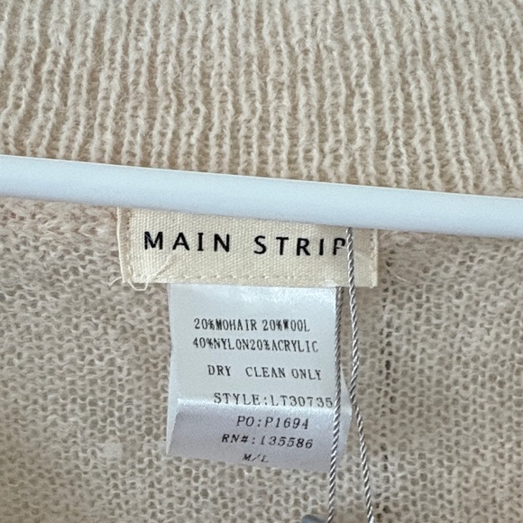 Main Strip Mohair/Wool Top - Picture 2 of 6